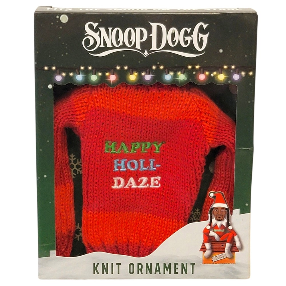 Snoop Dogg on the Stoop‎ Red Sweater Christmas Ornament Holiday Tree Fits Doll